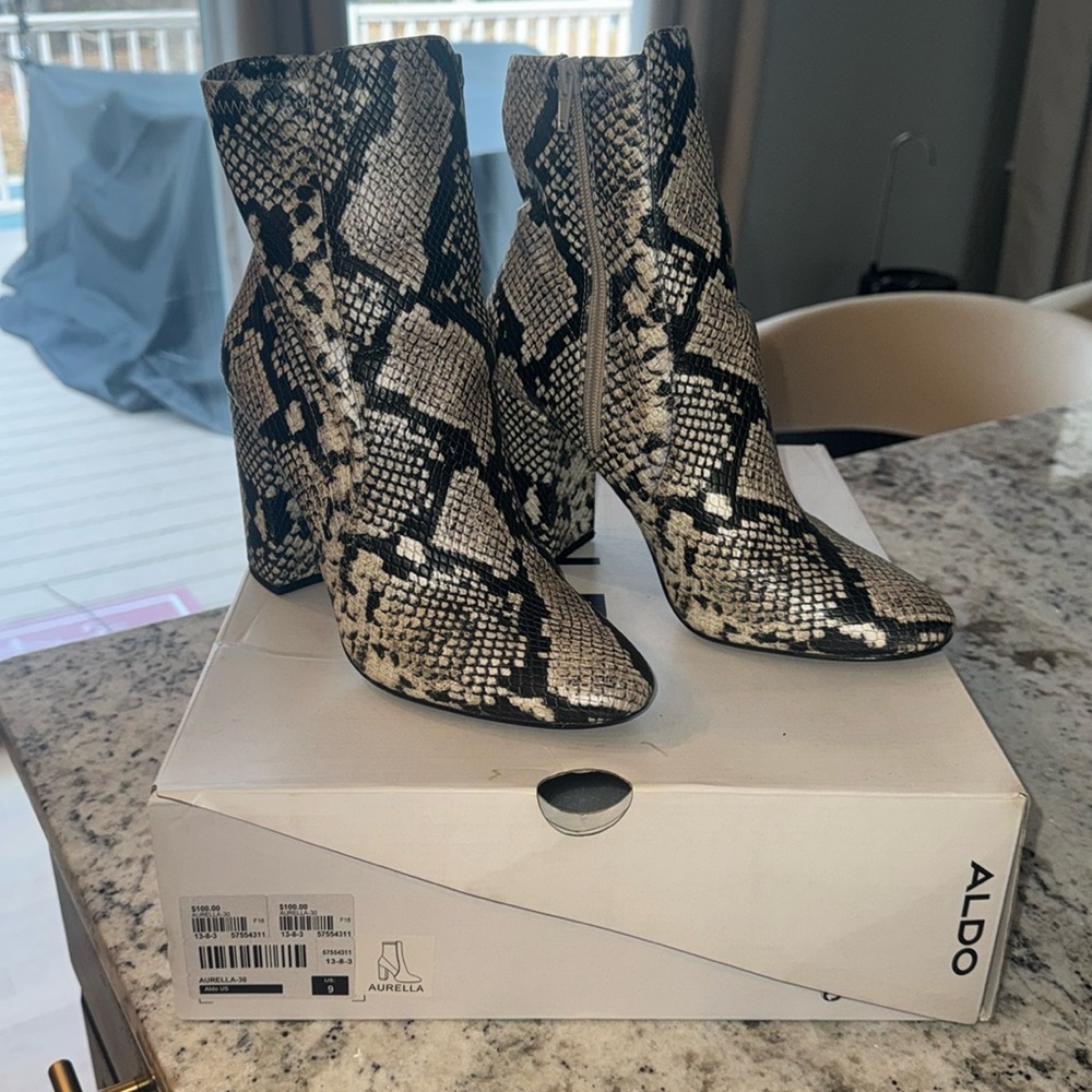 ALDO AURELLA SNAKE BOOTIES
